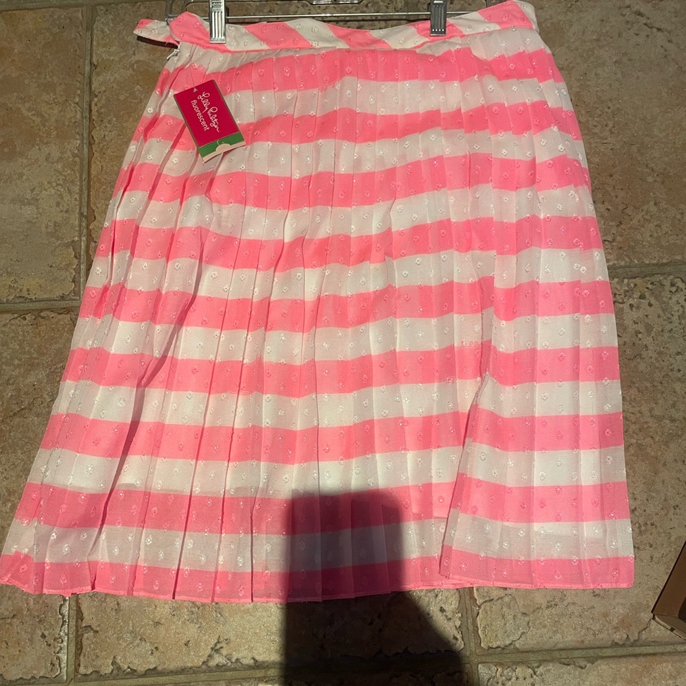 Lilly Pulitzer Virginia Skirt size 10 pink and white